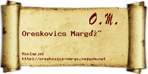 Oreskovics Margó névjegykártya